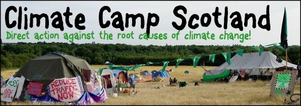 Camp for Climate Action Scotland banner